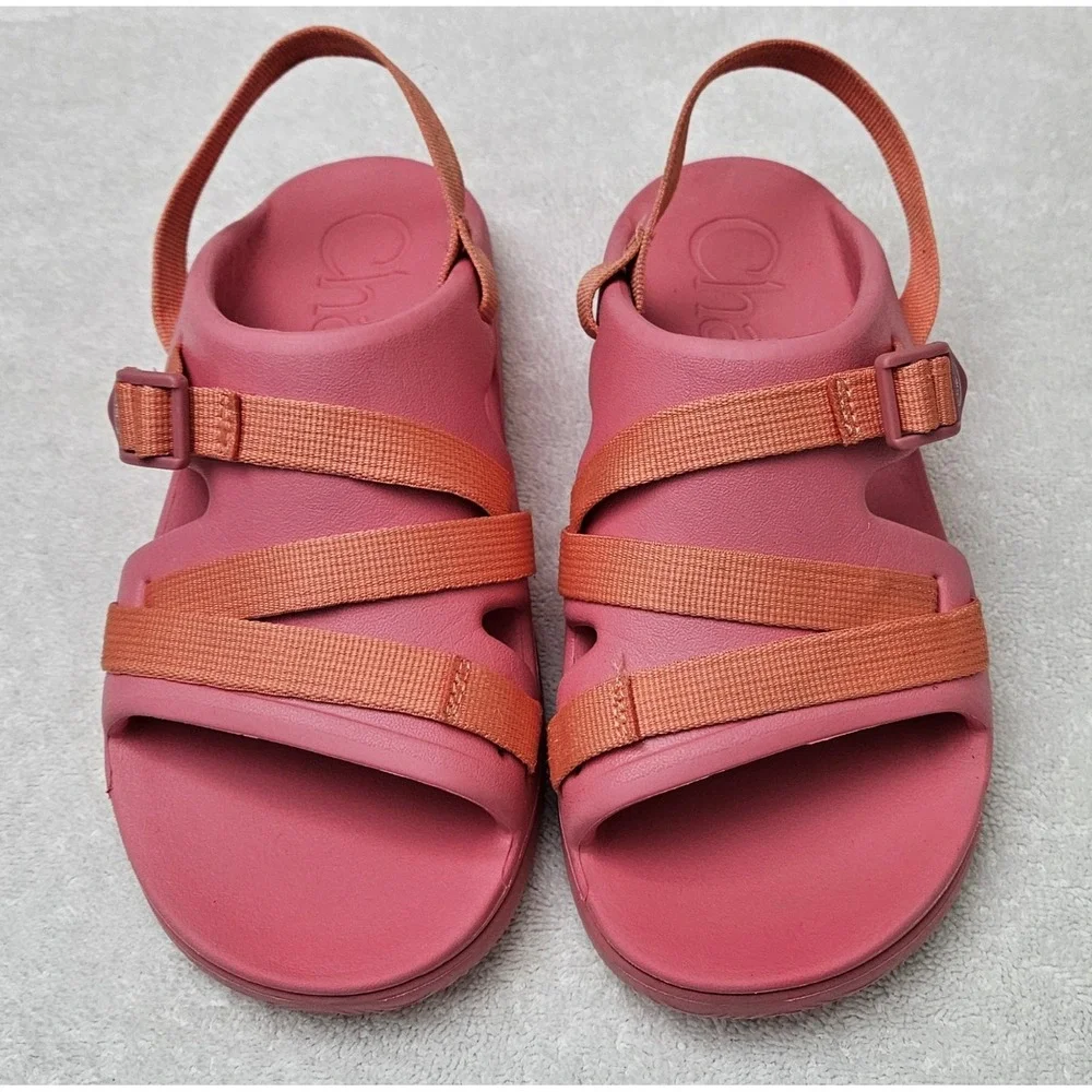 Chaco Chillos Sport Pink Big Kids Girl's Sandals Size 6 Ankle Strap